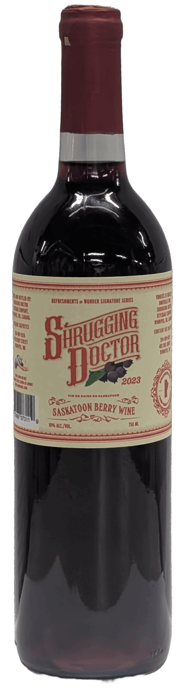 Saskatoon Wine Bottle